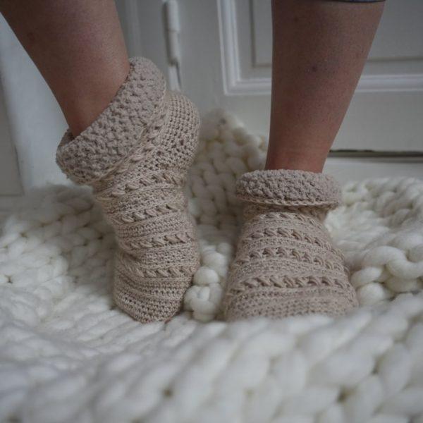 Chaussons au crochet. Made in France